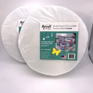 (2) Bosal Duet II Double Sided Fusible Interfacing Batting on a Roll 2.25"X20yd